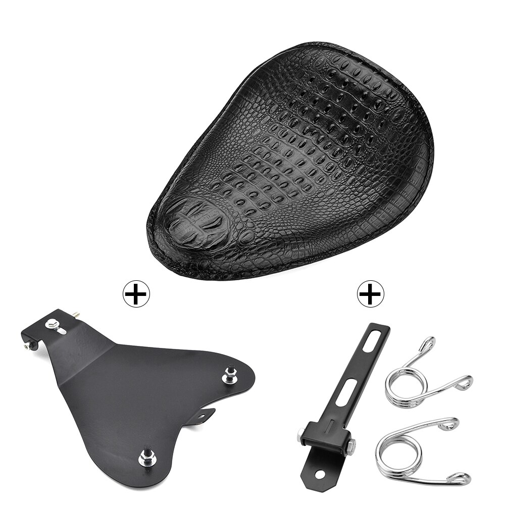 Für Harley/ Sportster 48 XL883 XL1200 Motorrad Solo Sitz fahrer Grundplatte Frühjahr sitz Pad Sattel halterung Für Bobber Zerhacker: eins einstellen Nein5