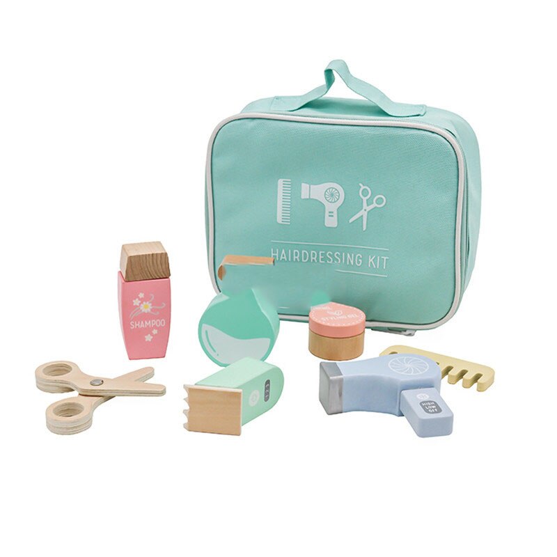 Kinderen Houten Makeup Speelgoed Simulatie Speelhuis Speelgoed Dressoir Meisje Prinses Cosmetica Tas Set Meisjes Pretend Speelgoed