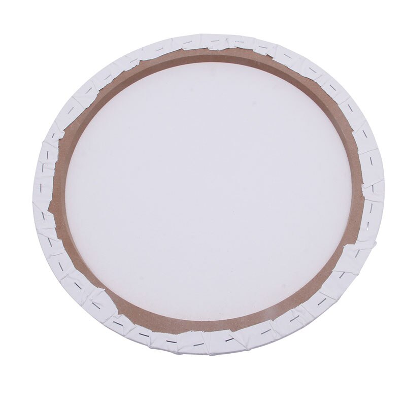 White Blank Panels Round Canvas Board Wooden Frame Art Artist Painting Crafts