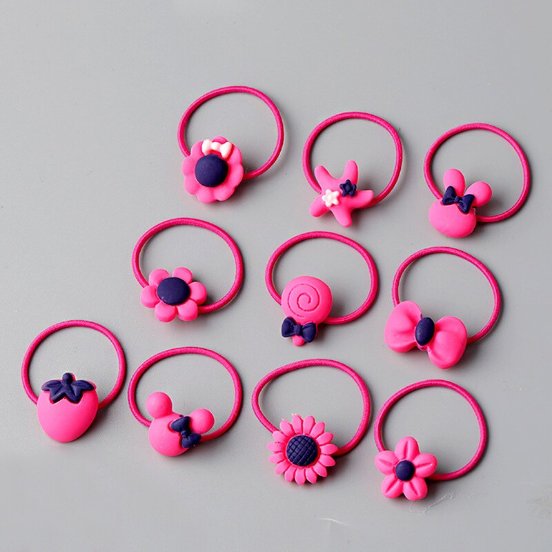 20/40 stuks kleurrijke elastische haarbanden voor meisjes, leuke haarelastiekjes voor kinderen, paardenstaarthouders, scrunchie en haaraccessoires.