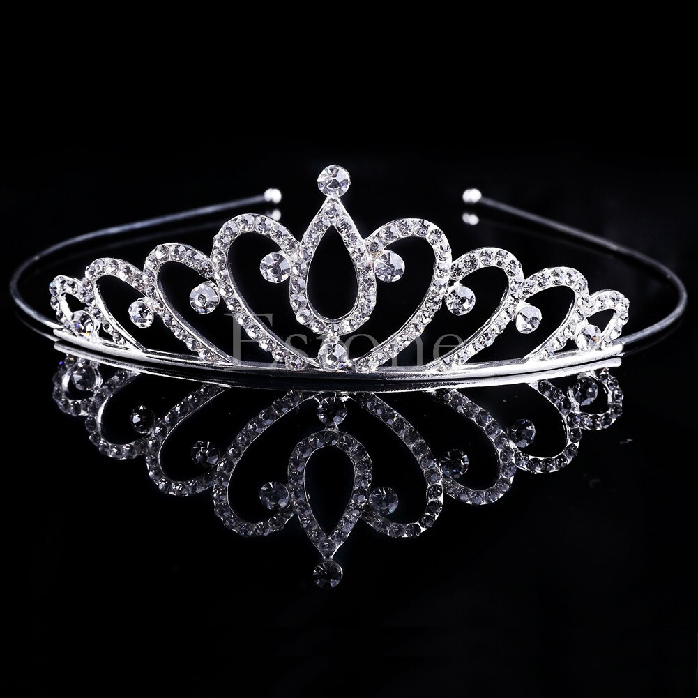 Vintage Bruiloft Bruids Kristal Strass Hoofdband Kroon Haar Accessoires Tiara U90E