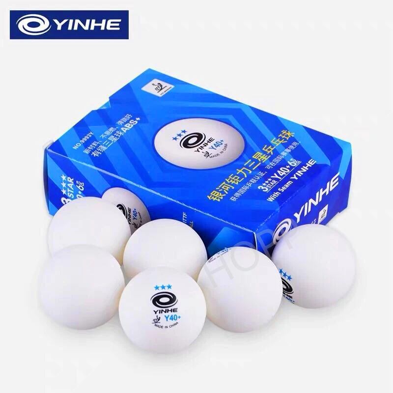 6/12 balls YINHE 3-Star Y40+ H40+ Table Tennis Balls (3 Star, Material 3-Star Seamed ABS Balls) Plastic Poly Ping Pong Balls