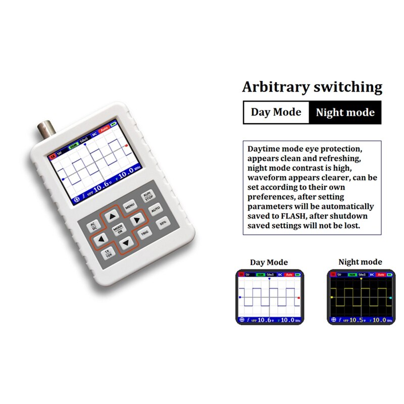 DSO FNIRSI PRO Digital Oscilloscope 5M Bandwidth 20Msps Sampling Rate Handheld Portable Oscilloscope For Auto Repair