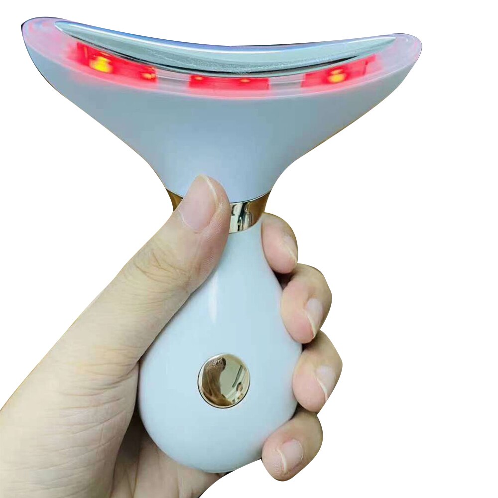 3 Colors LED Photon Therapy Neck and Face Lifting Tool IPL Vibration Skin Tighten Reduce Double Chin Anti-Wrinkle Remove Device: Type 2