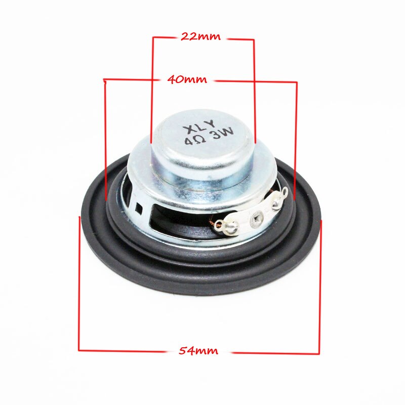 2pcs Acoustic Loudspeaker 4 Ohm 3W 40MM Speaker Dual Megnetic 16 Core With Diaphragm