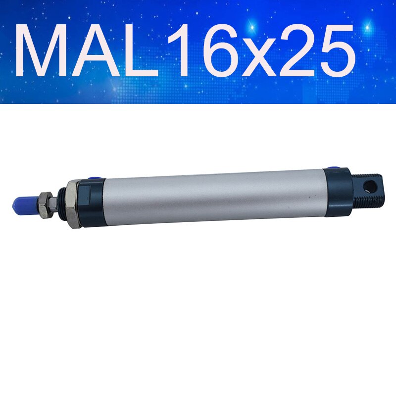 Pneumatische Cilinder - MAL Type - 16mm Boring - 25-500mm Slag - Aluminiumlegering: Mal 16 x 25