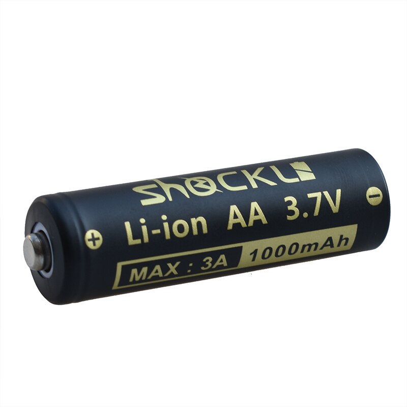 Shockli 14500 1000mAh Rechargeable batteries 3.7V Li-lion Battery AA Batteries for LED Flashlights Headlamps