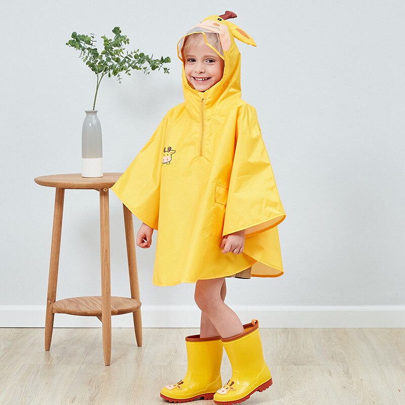 Poncho impermeable para niños y niñas, ropa de lluvia tipo capa, impermeable, de animales, Poncho