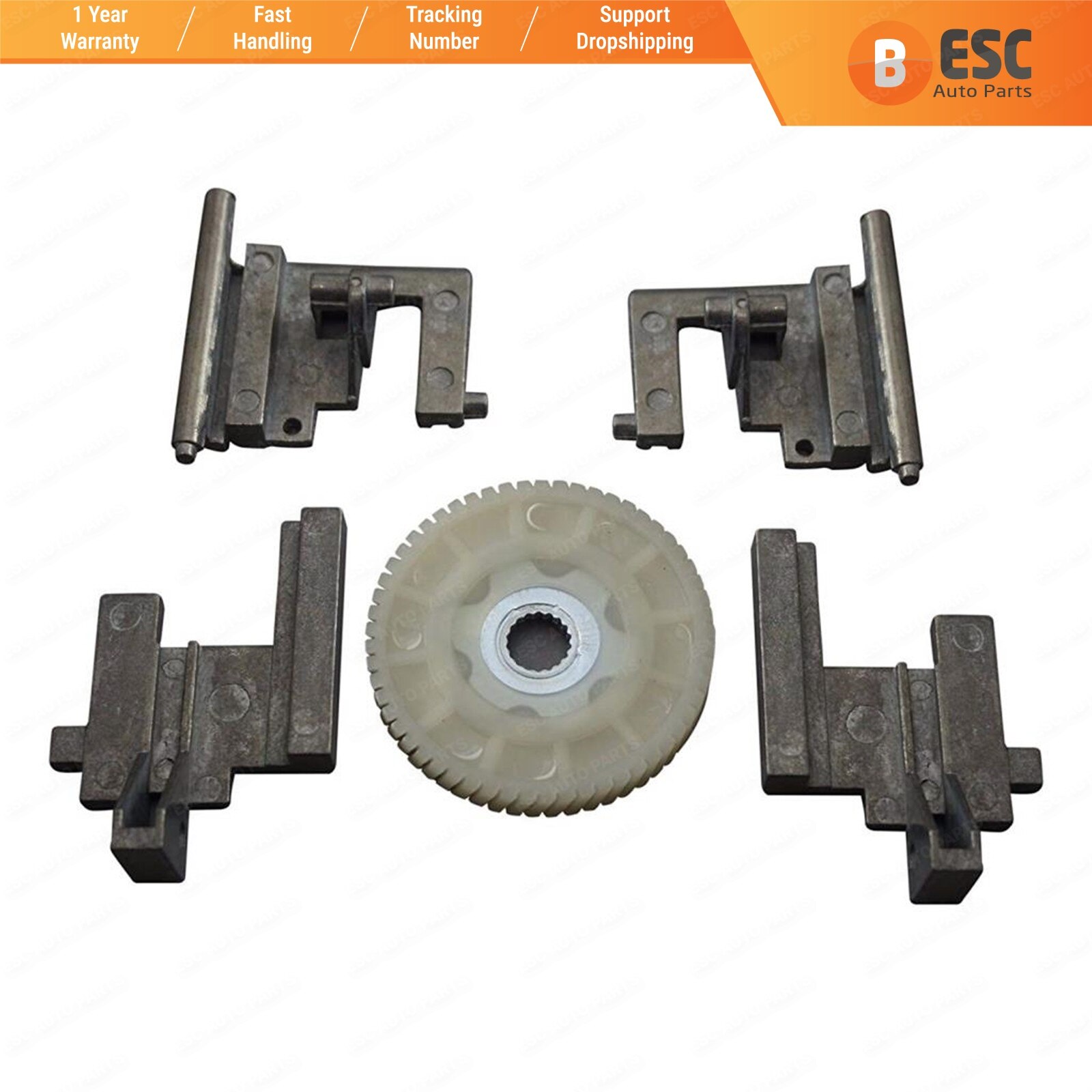 ESR18+ESR42 Electric Sunroof Motor Gear Pull Cable End Rail Metal Mounting Bracket Hinges Kit 8200085721 for Renault Clio MK2