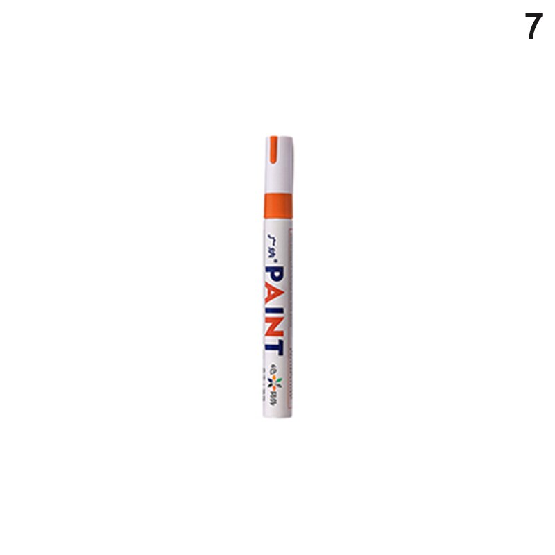 12-color Way Paint Pen Photo Album Graffiti Sign Title Pen Wedding Pen Oily White Mark Touch-up Pen: Orange
