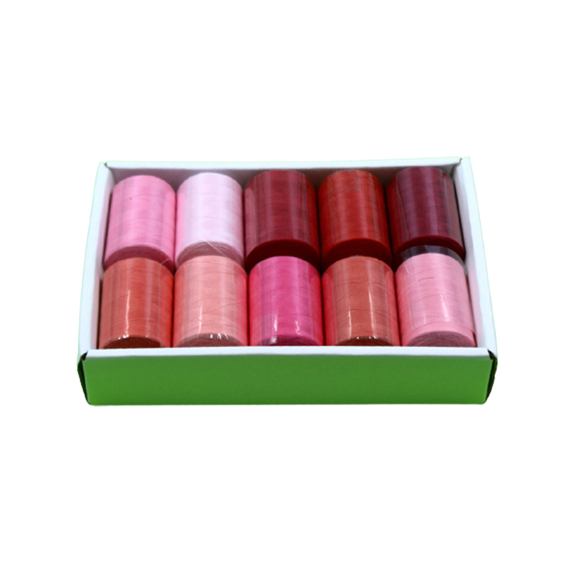 60/42/24 Colors 100% Polyester Yarn Sewing Thread Roll Machine Hand Embroidery 1000 Yard Each Spool Durable For Home Sewing Kit: 10Color Red