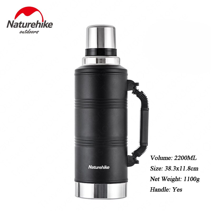 Naturehike Esterna di Isolamento Termico Bollitore 24 minerale di Conservazione di Calore 2200ml Grande Capacità in Acciaio Inox 304 di Acqua Bollitore