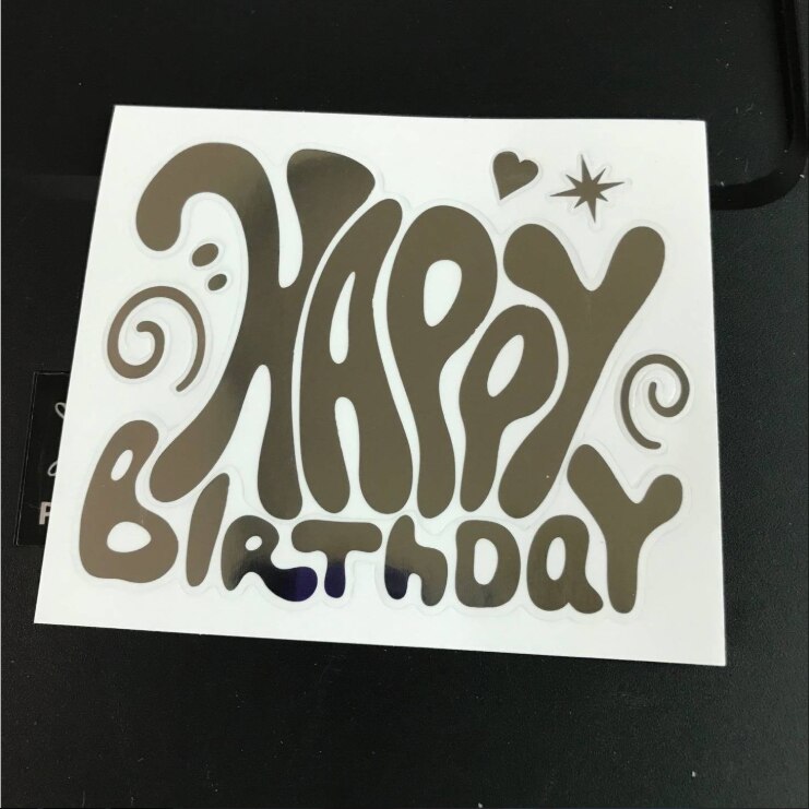 10*12cm DIY Happy Birthday Balloon Sticker Wave Ball Sticker I Love You Star Heart Crown Letter Balloons Stickers TM418