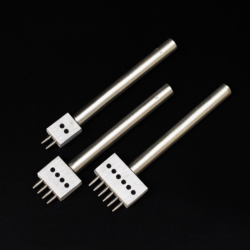 1 Stck 2/4/6 See 4MM schlagen Perforierte Leder Handwerk Werkzeuge Runde Reihe DIY Handarbeit NäHenne Abstand