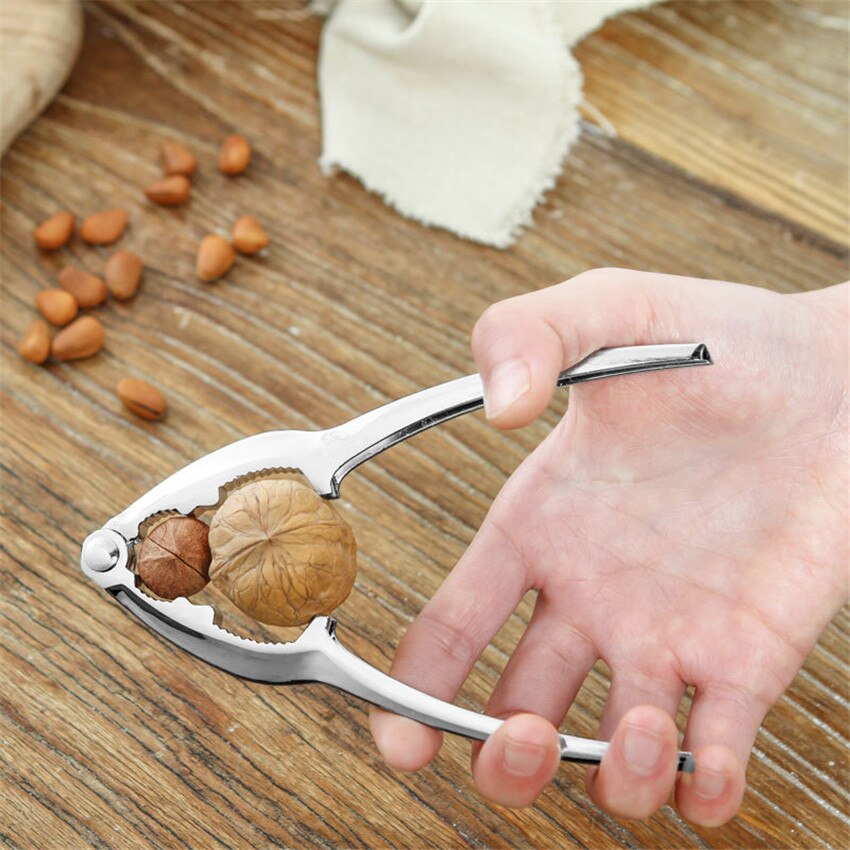 1pc Alloy Nutcracker for Nuts Sheller Crack Almond Walnut Pecan Hazelnut Filbert Nut Kitchen Nut Sheller Crack Filbert Plier ZXH