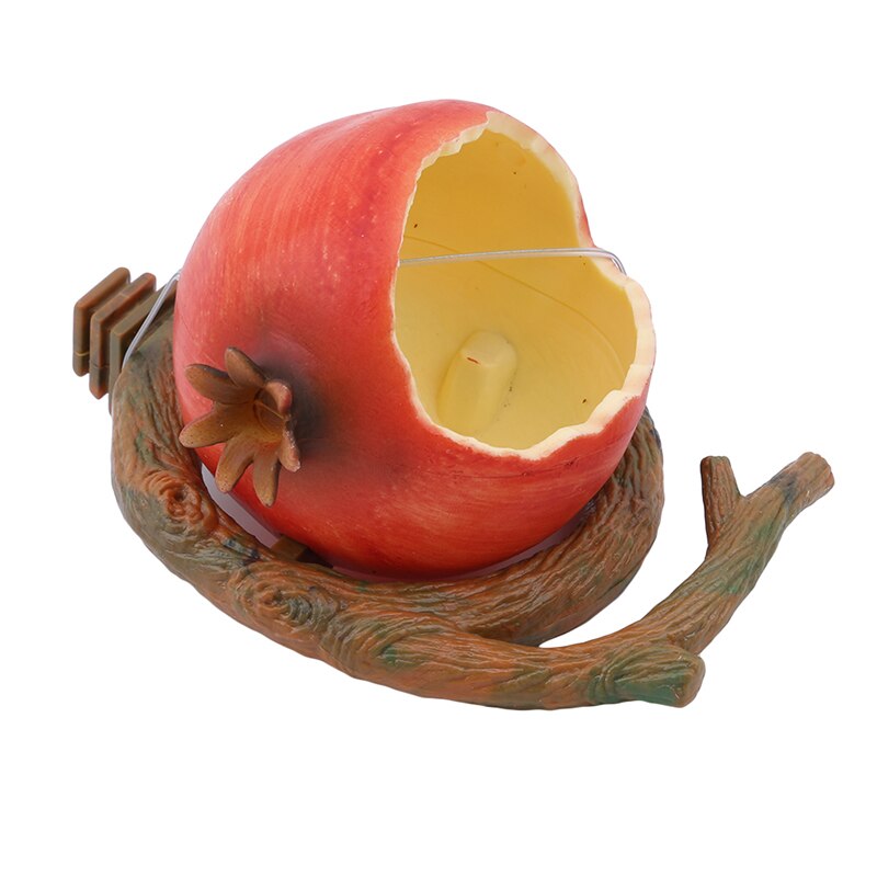 Funny Fruit Shape Bird Parrot Feeder Orange Pomegranate Food Water Feeding Bowl Container Feeders For Crates Cages Coop Pet: pomegranate