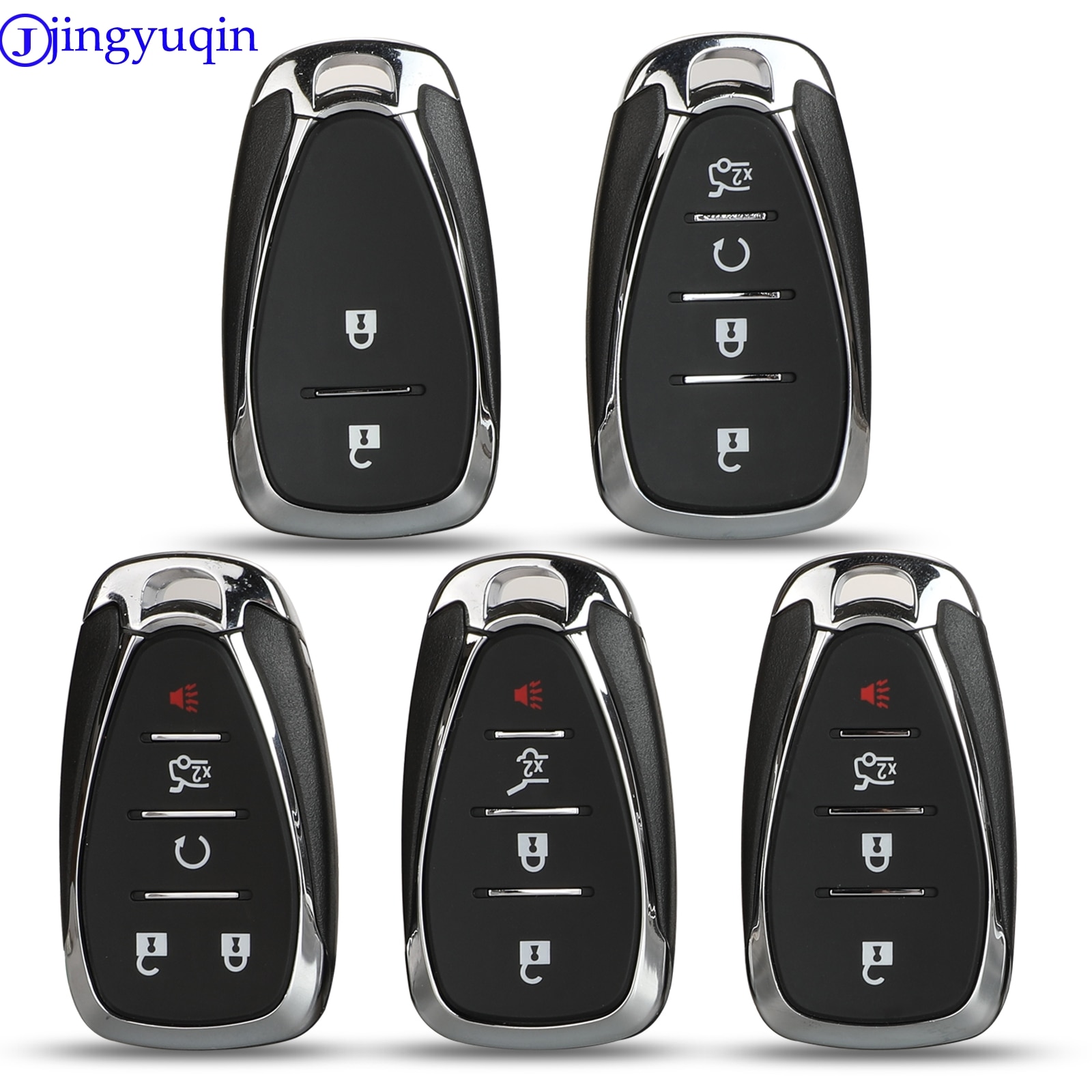 Jingyuqin 2/4/5 Knoppen Afstandsbediening Auto Sleutel Shell Voor Chevrolet Camaro Equinox Cruze Malibu Spark HYQ4EA Smart Key