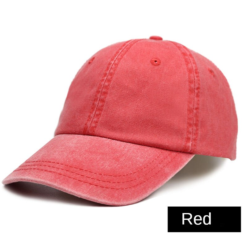 Stijl Baseball Cap Tennis Cap Zonnehoed Mannen Vrouwen Vissen Cap Unisex Gewassen Katoen Cover Zonnehoed golf Zon Sport Hoed Vrouwen: Rood