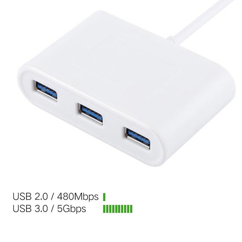 USB3.0 Deconcentrator 4 Ports Hub Splitter Connector Super Speed For PC Computer