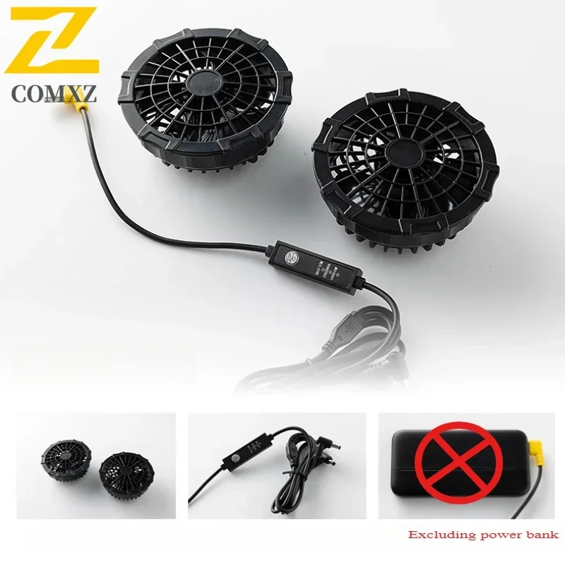 Summer Cooling Fan Vest For Men Usb Lightweight Air Conditioned Hiking Work Clothes For High Temperature Fishing Activities Coat: XXXL / Hortelã