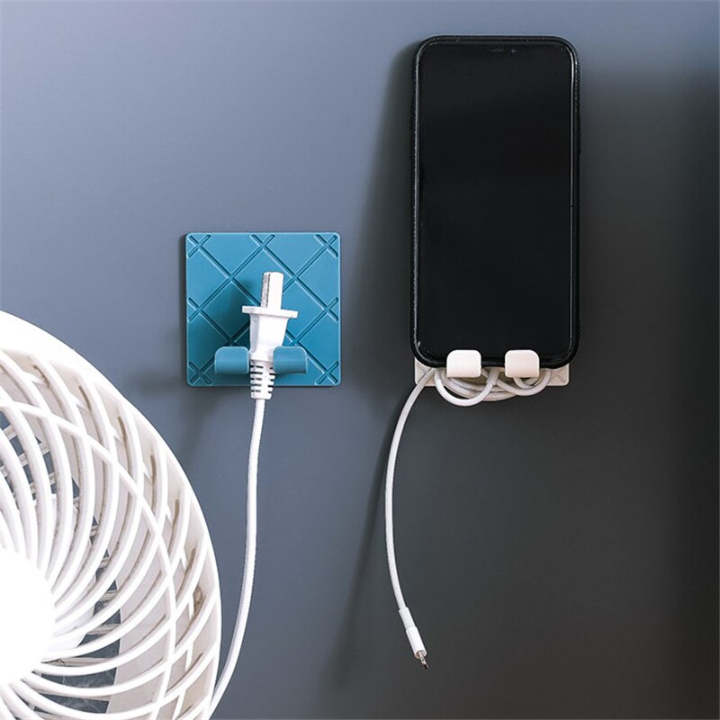 Multi-purpose Hooks Strong Adhesive Power Plug Socket Hanger Holder Wall Hanging Hook Folding Kitchen Bathroom Storage Hook Rack