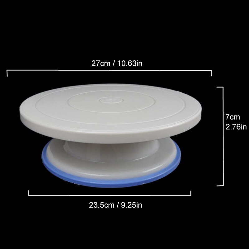 27cm Plastic Taart Draaitafel Roterende Taart Plastic Deeg Mes Decoreren Draaitafel Anti-slip Ronde Cake Stand Rotary tafel