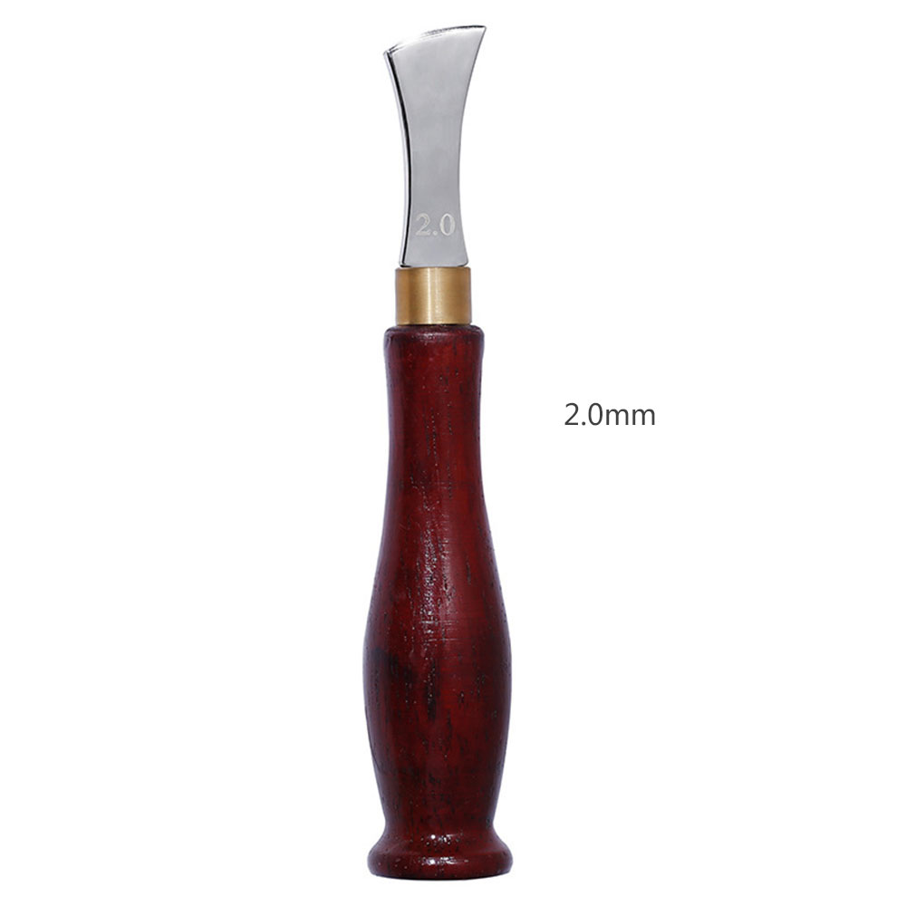 Lederen Boog Rand Sector Ondiepe Groef Randen 1.0-2.5mm Koud en Warm Druk Lijn Punch Inbedding Draad Lederen ambachtelijke Gereedschappen: 2.0mm