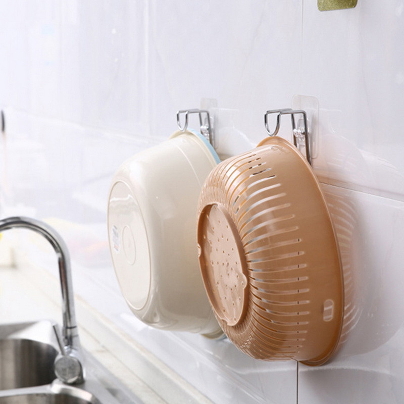 Gancho de lavabo de acero inoxidable para baño, gancho sin clavos para aseo, colgador de pared con ventosa