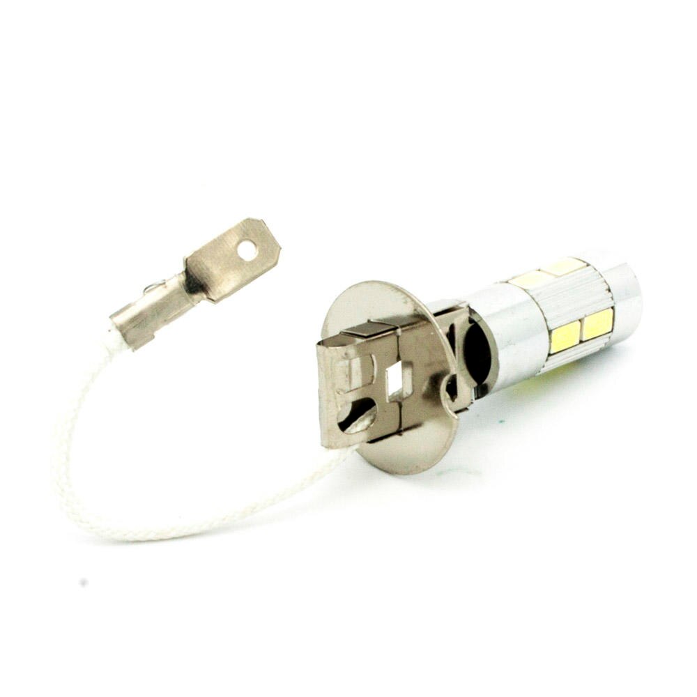 2x h3 pk22s 10 5730 smd led med topplins vita lampor dimljus glödlampa  dc 12v
