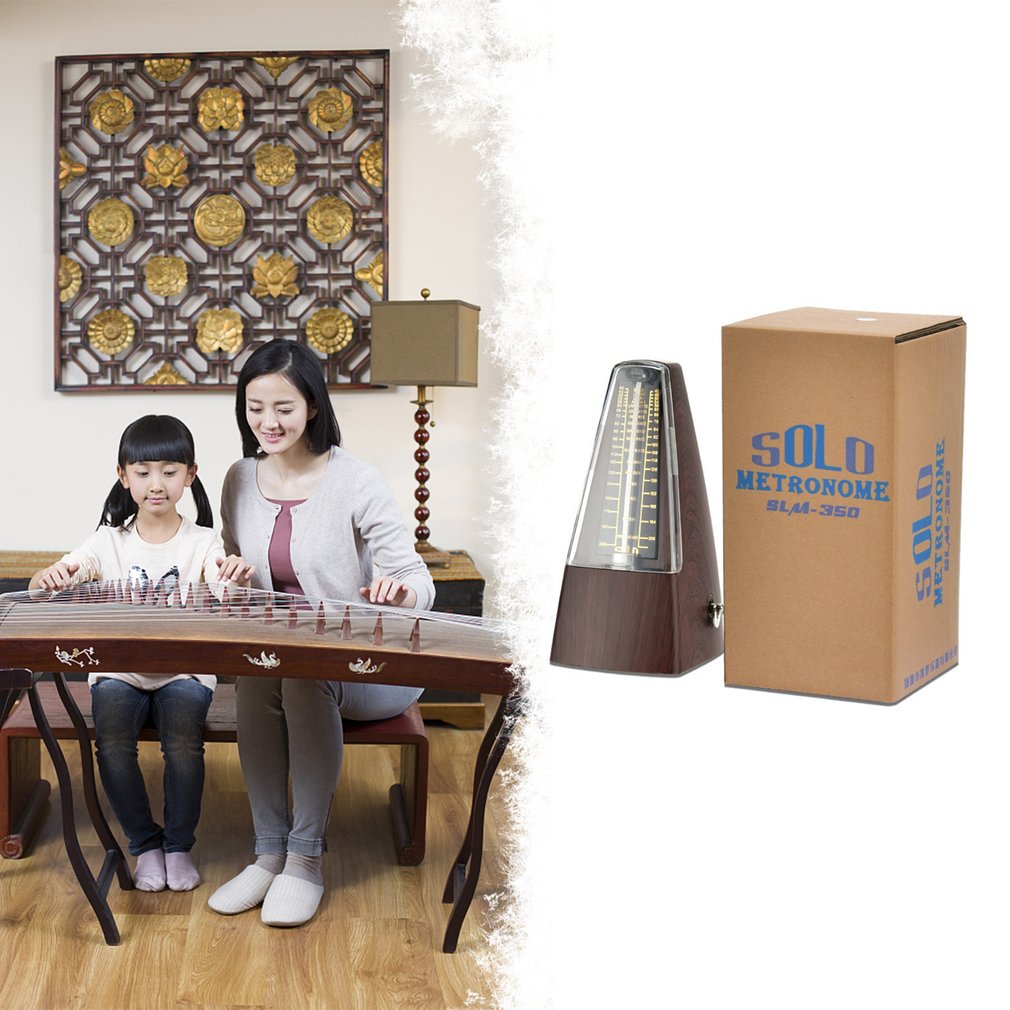 -Retro Piano Mechanische Metronoom Antieke Metronoom Slinger Mecanico Hout Kleur Voor Universele Piano Gitaar Viool Musical