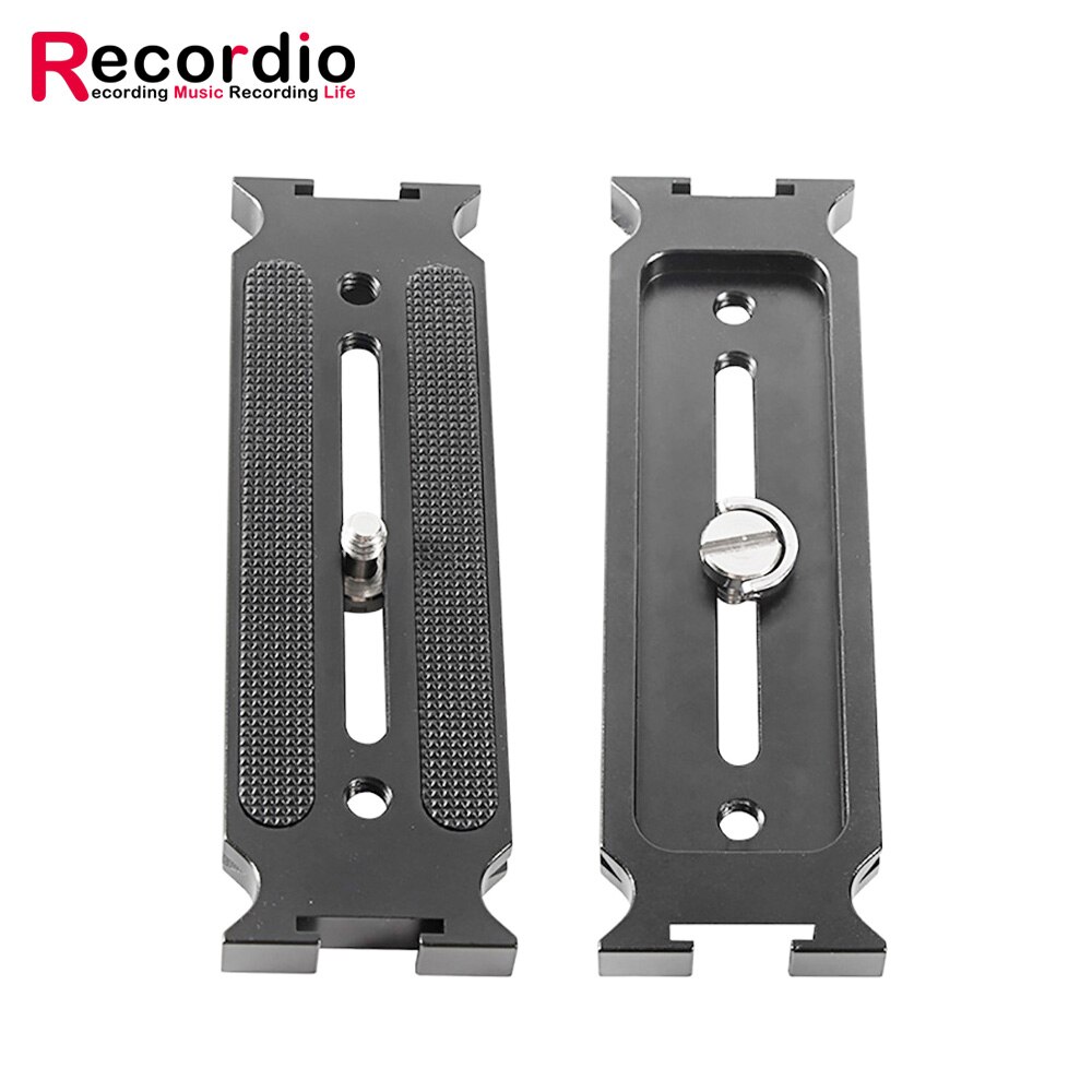 GAZ-LS06 Quick Release Plate with Cold Shoe Camera Horizontal Vertical Mount QR Plate for DSLR Camera Stabilizer