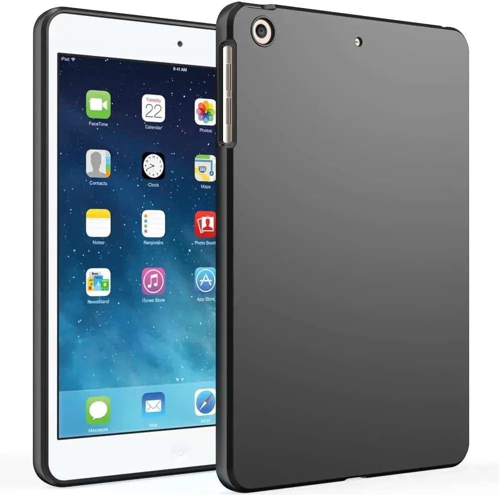 Siliconen tablethoes voor iPad Air 5 4 mini 2 3 4 ipad 5 6 7 8 9 10 Gen Pro 11 ''12.9'' Flexibele zachte TPU zwarte shell achterkant: Rood