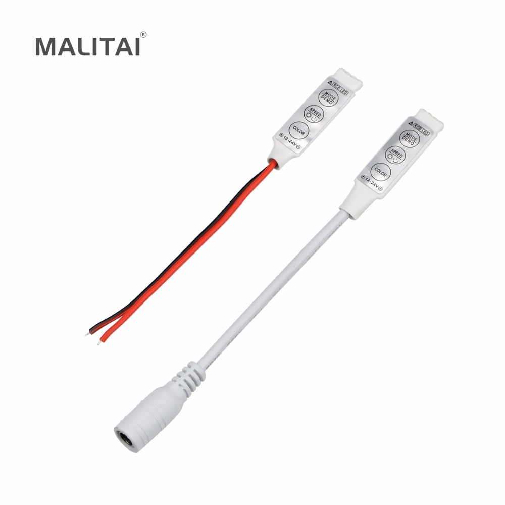 Mini DC 12 V LED RGB Controller LED Dimmer Snelheid/Helderheid Controle Voor RGB 5050 3528 2835 LED Strip licht