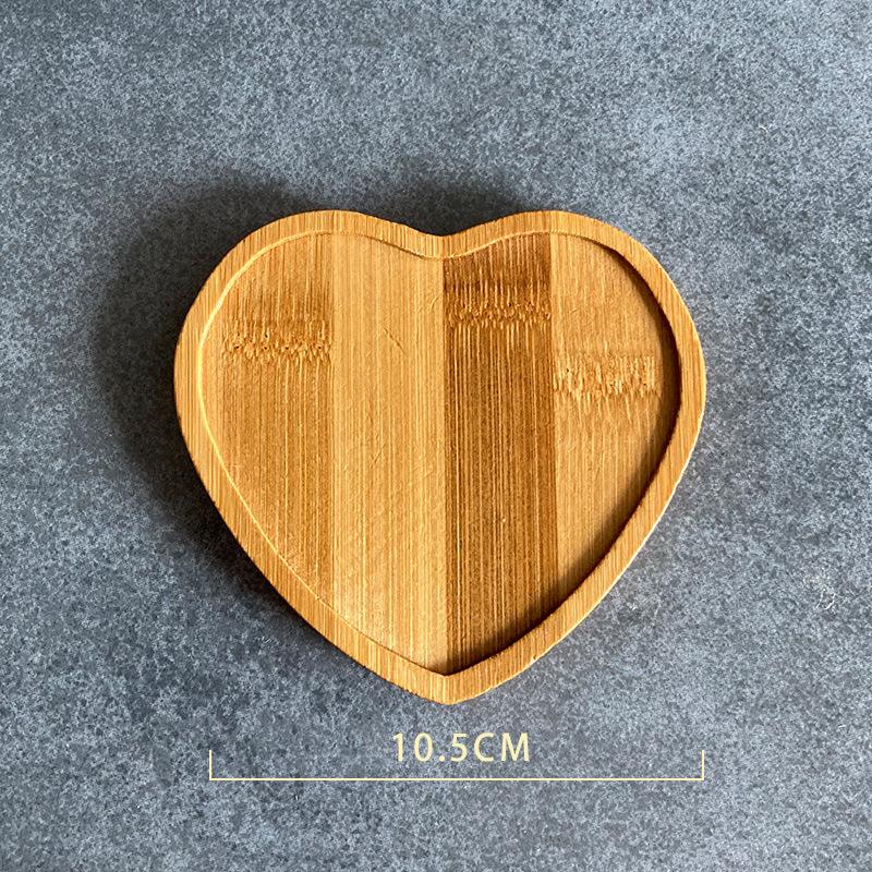 Sous-verre en mosaïque pour bricolage, pratique, accessoires faits à la main, carré amour rond, rainure en bambou: 05