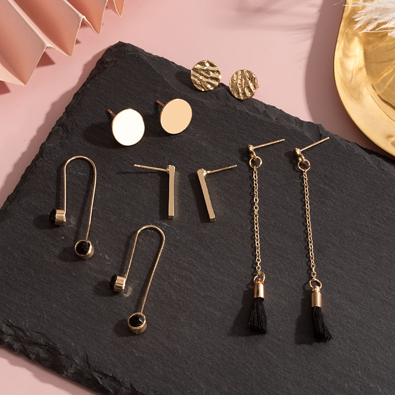 Women's Earrings Set Pearl Stud Earrings For Women Bohemian Geometric Small Crystal Heart Earrings Punk Jewelry
