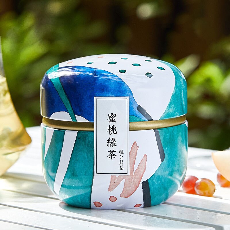 Mini Tea Caddy Tea box,Coffee Tins Food Storage Container Storage Box for Tea Coffee Herb Candy Chocolate Sugar Spices: Style 9