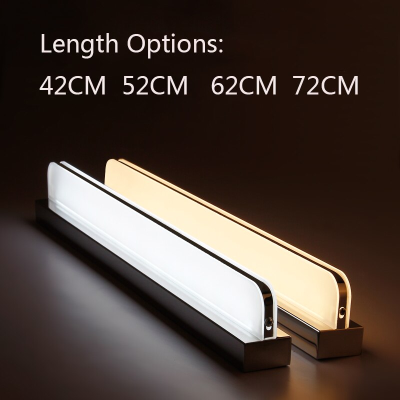Speillys led vegglys baderomsskap lys sminke speil lys vanntett led servantlys vegglampe for speil