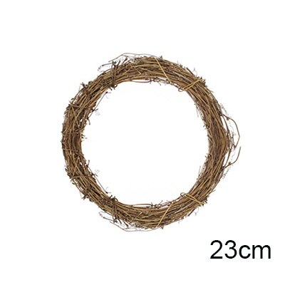 Artisanat de fête hawaïenne en rotin, Branches naturelles, guirlande, décoration de mariage, de ferme, pour une couronne en rotin, 30cm: 23cm round