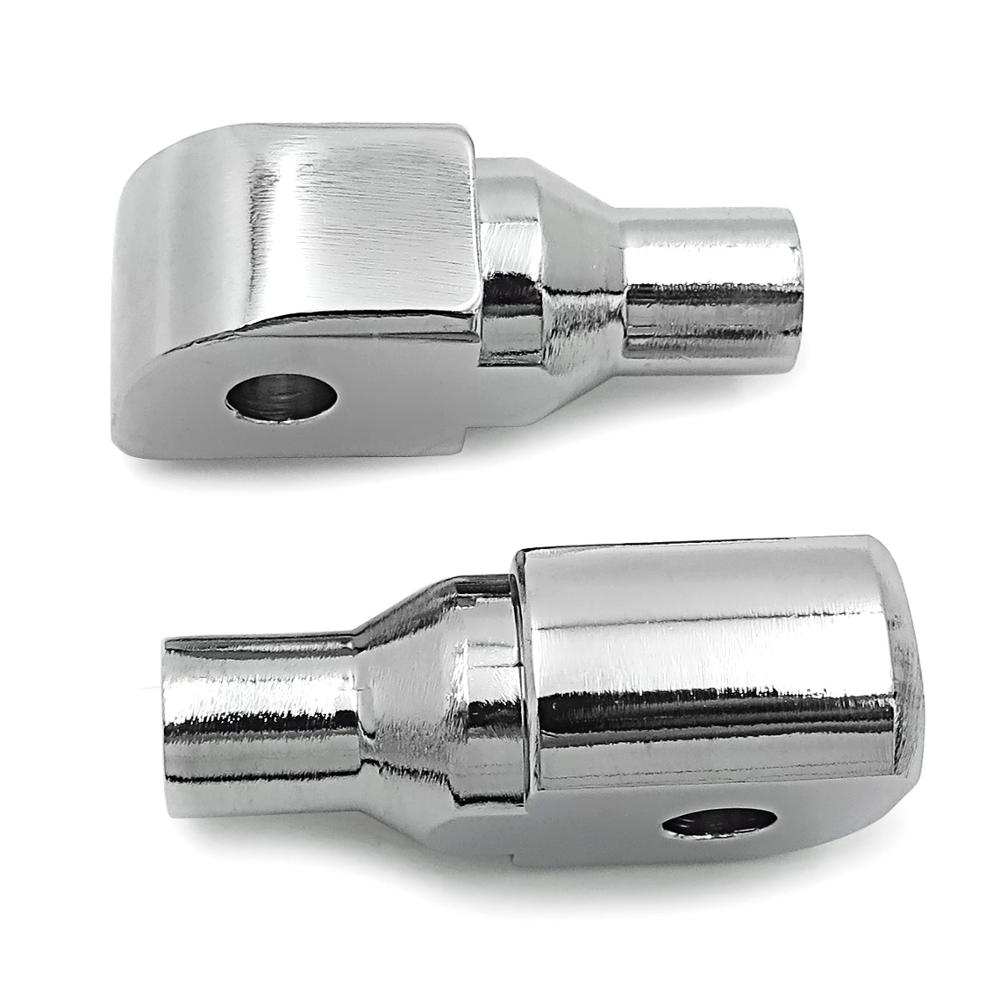 Aftermarket Motorcycle Parts Chrome/Black Footpeg Adapter For Passenger -Later Harley Softail Fat Boy FLFB Fat Bob FXFB