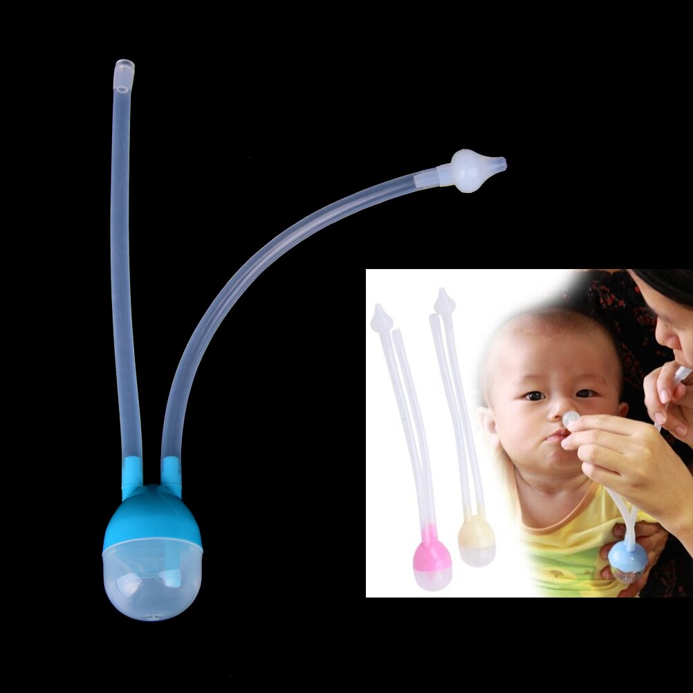 1 Pcs Infant Safe Nose Cleaner Vacuum Suction Nasal Mucus Runny Aspirator Baby Kids Healthy Care Convenient