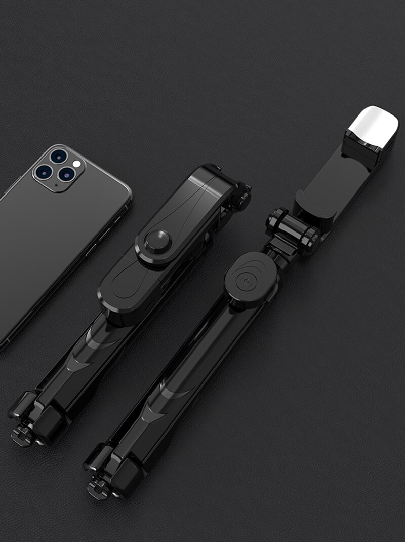 Wireless Bluetooth Selfie Stick Tripod With Fill Light Selfie Shutter Monopod Live Broadcast Phone Holder Tiktok: black