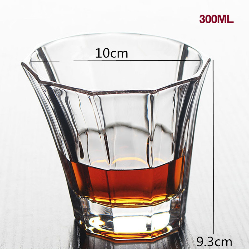 Merkki viinilasi lyijytön lämmönkestävä läpinäkyvä kristalliolutviski brandy vodka kuppi monikuvioinen juomapatukka: 6