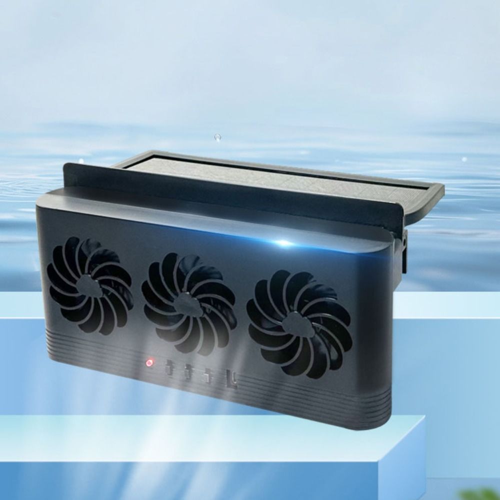 Ventola di raffreddamento per auto solare a 3 teste di alta qualità Presa d'aria Ventola di scarico per auto a risparmio energetico Purificatori ABS Ventola per finestrino per auto proprietà