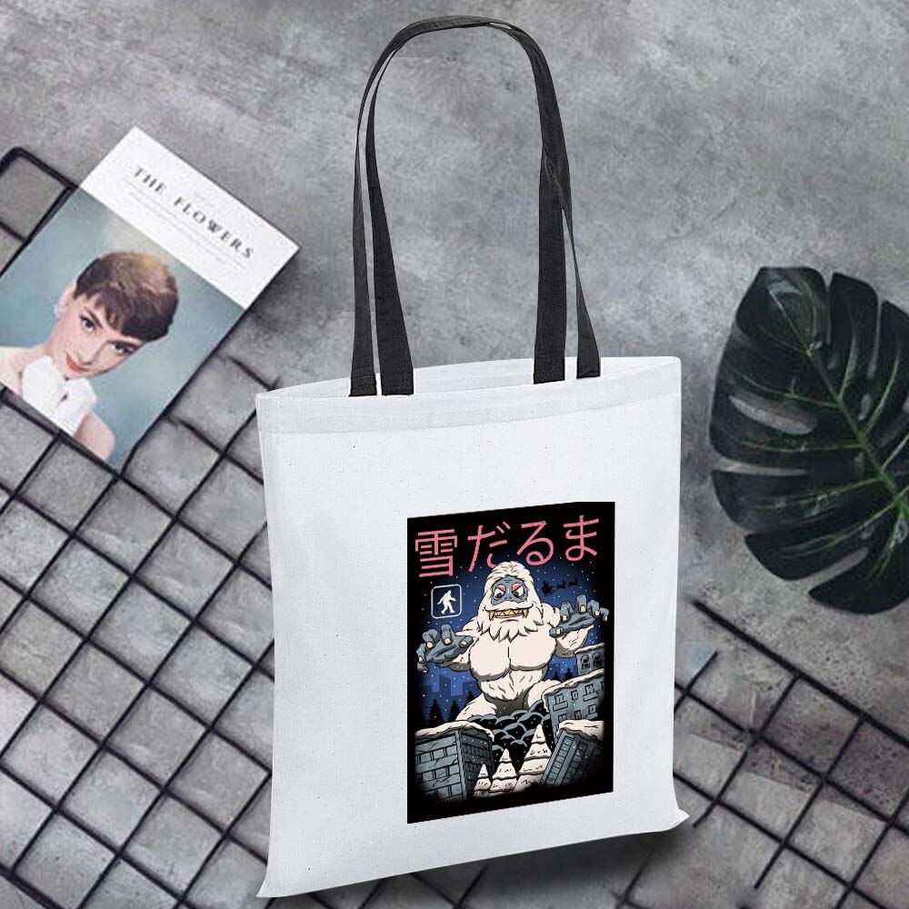 Wilde Ecobag Moeiteloos Canvas Draagtas Japan Patroon Draagbare Vrouwelijke Boodschappentas Dames Schoudertassen: japan022