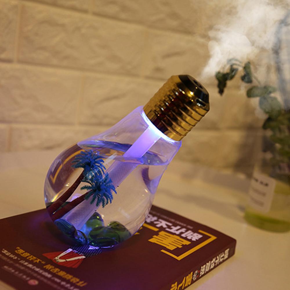 Essensiell aromaoljediffusor ultralyd kul tåke usb luftfukter renser 7 fargeskifte ledet nattlys fuktighetskontor: mini luftfukter