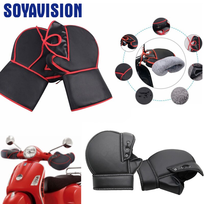 Motorcycle Gloves handlebar levers gloves Scooter Hand Bar Winter Gloves ATV Fur Mitts Motorbike Quad Bike Waterproof leg cover