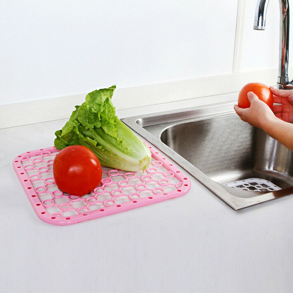 Plastic Kitchen Sink Protector Draining Mat Deluxe Anti-Slip Scratch gadgets inteligentes kichen tools Durable 12.1