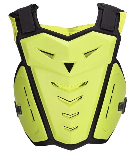 Soporte de espalda de seguridad para deportes, equipo de protección para motocicleta, protector de ciclismo, equipo de protección para carreras, protector de pecho: YELLOW