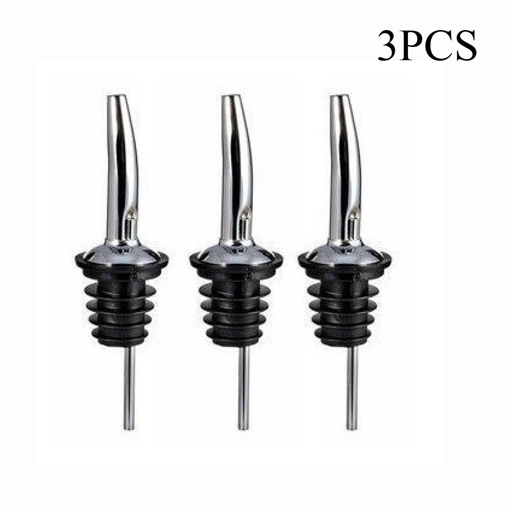Bouchon de bouteille en bois/métal, 1 à 3 pièces, verseur de vin rouge, bec distributeur d'huile d'olive, bouchon de bouteille, outil de cuisine, accessoires de Bar: B-3PCS