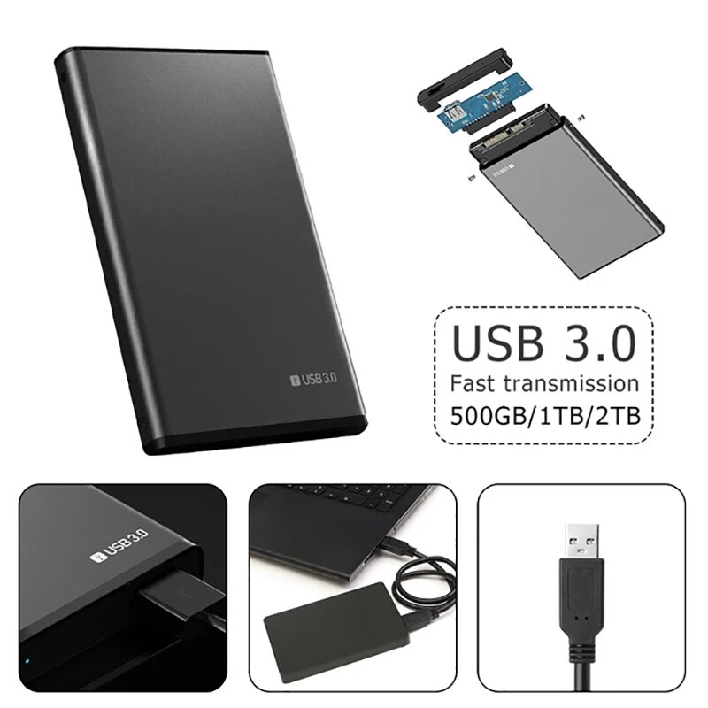 USB3.0 Hoge Capaciteit Externe Harde Schijf 2.5 "Opslag 2Tb/1Tb/500Gb Draagbare Hd externe Mobiele Daard-Schijf Voor PS4 Pc Laptop